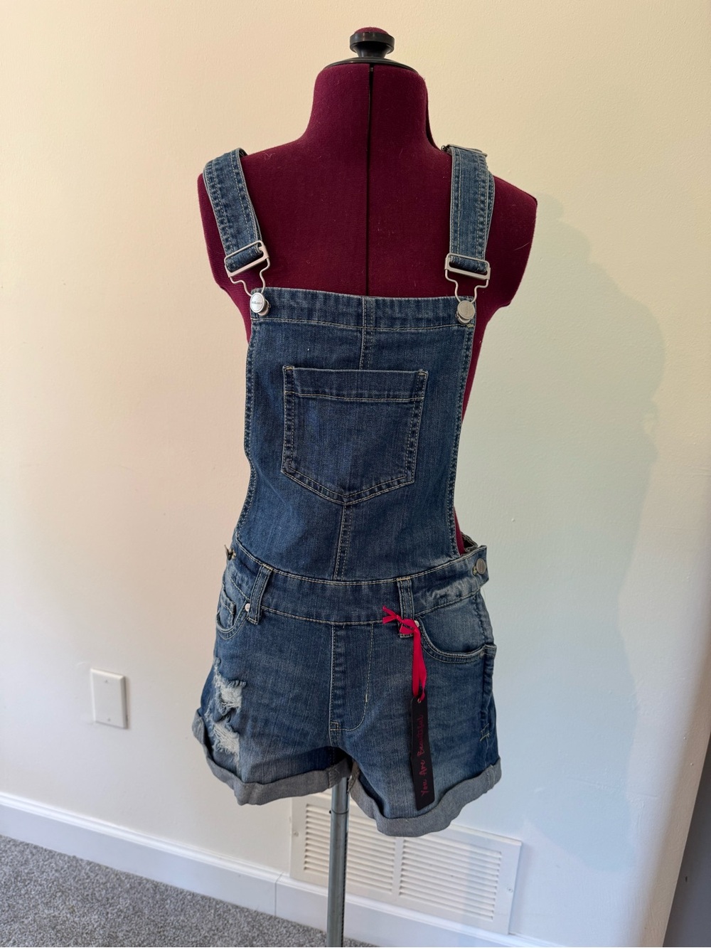 Dollhouse Denim Short Overalls - NWT